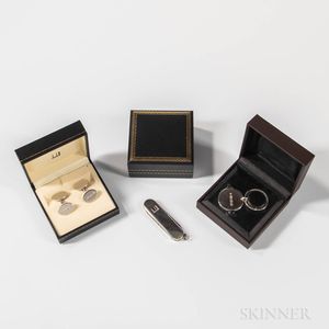 Three Sterling Silver Dunhill Gentleman's Items