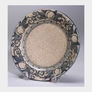 Dedham Pottery Horse Chestnut Plate