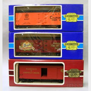 Five Boxed Delton Locomotive Works Rolling Stock