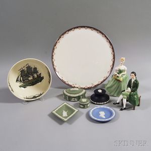 Nine Pieces of Royal Doulton and Wedgwood Ceramics