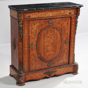 Continental Marble-top Marquetry Commode