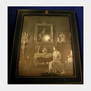 Autographed Royal Photograph in Leather Frame