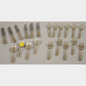 Partial Mid-Century Assembled Sterling Silver Flatware Service