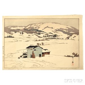 Hiroshi Yoshida (1876-1950),Winter in Taguchi