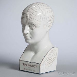 Porcelain Phrenology Head