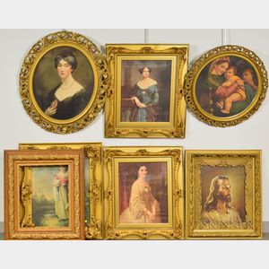 Seven Carved and Gold-painted Frames. 
