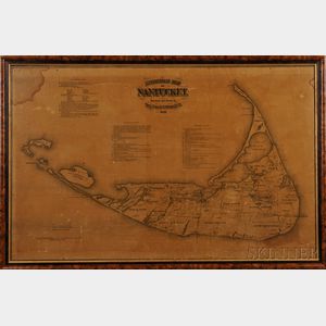Nantucket. Ferdinand Cartwright Ewer (1826-1883) Historical Map of Nantucket
