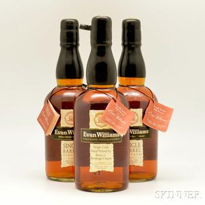 Mixed Evan Williams Single Barrel, 3 750ml bottles