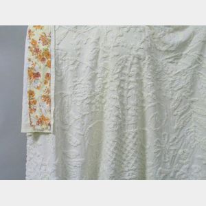 1853 White Cotton Candlewick Bedspread.