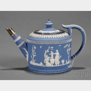 Solid Blue Jasper Teapot and Cover