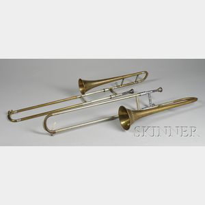 Two German Sackbut Trombones, c. 1968