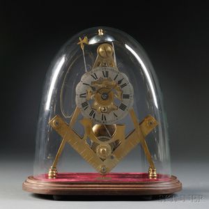 "Masonic" Fusee Skeleton Clock