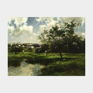 John Appleton Brown (American, 1844-1902) Orchard in Bloom