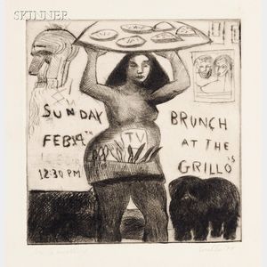 John Grillo (American, b. 1917) Brunch at the Grillo's