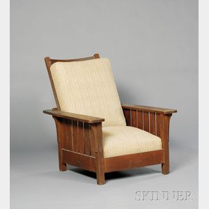 L. & J.G. Stickley Oak Adjustable-back Morris Chair