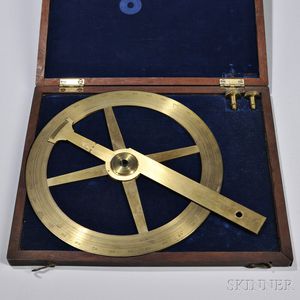 Boxed Brass Compass Circle