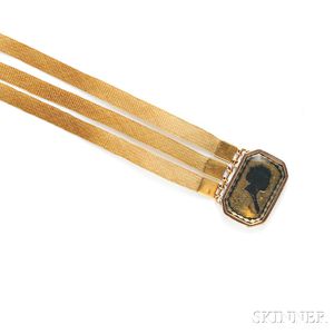 Antique 18kt Gold and Hairwork Bracelet