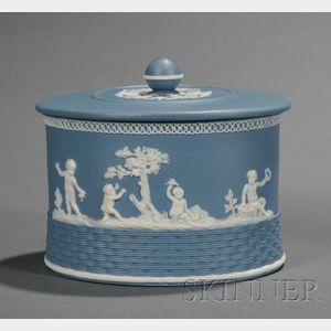Neale & Co. Solid Blue Jasper Sugar Bowl and Cover