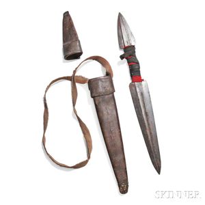 Tlingit Double-bladed Fighting Knife and Sheath