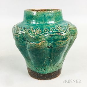 Turquoise-glazed Pottery Jar