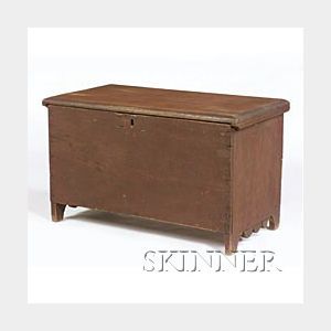 Diminutive Painted Six-Board Chest