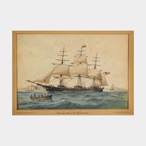 American School, 19th Century Portrait of the Clipper Ship Nightingale.