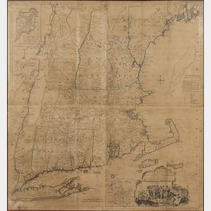 New England. Braddock Mead (c. 1688-1757) A Map of the Most Inhabited Part of New England Containing the Provinces of Massachusetts Bay