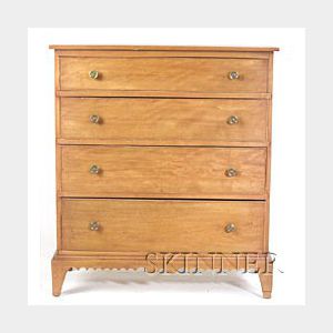 Federal Wavy Birch Chest of Drawers,