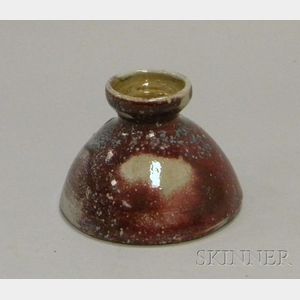 Jugtown Pottery Glazed Inkwell-form Vessel