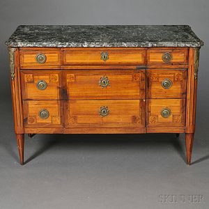 Louis XVI Marble-top Kingwood-veneered Commode