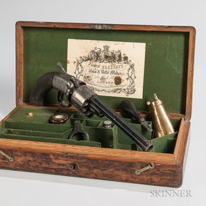 Cased John Blissett Transitional Revolver Identified to Lieutenant Colonel Andrew Porter, United States Mounted Rifles