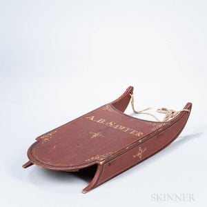 Red-painted Sled