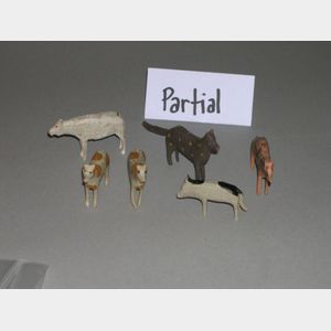 Carved and Painted Wood Noah&#39;s Ark Animals