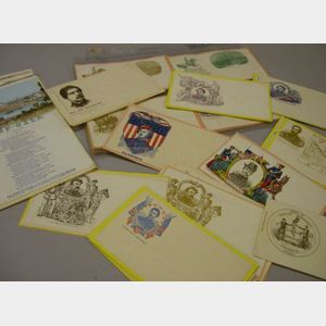 Forty-two Civil War Era Printed Envelopes Depicting U.S. City, Military, Political, Historical, and Patriotic Images and Five Illustrat