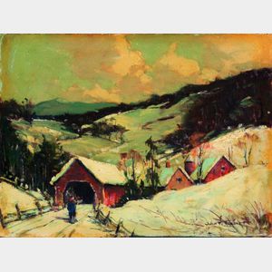 John F. Enser (American, b. 1898) Winter Hillside