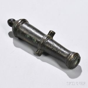 Miniature Cast Brass Cannon Barrel