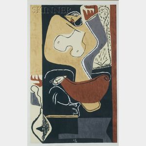 Le Corbusier (Swiss/French, 1887-1965) Femme à la Main Levée