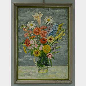 Contnental School, Mid-20th Century Still Life with Flowers