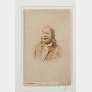 Framed Imperial Cabinet Card of "Fire Thunder"