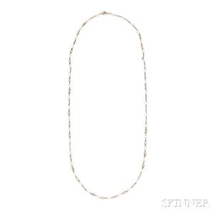 Diamond and Seed Pearl Necklace