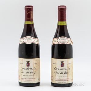 Robert Groffier Chambertin Clos de Beze 1983, 2 bottles