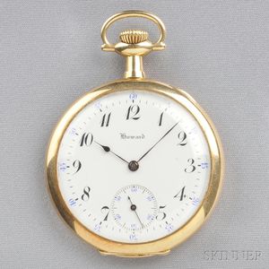 Antique 14kt Gold Open Face Pocket Watch, Howard Watch Co.