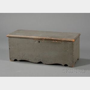 Small Gray-painted Six-Board Chest