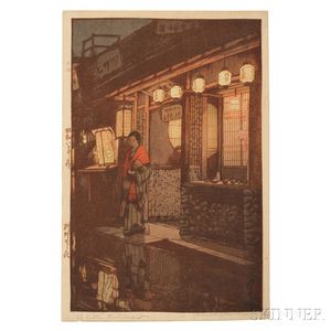 Hiroshi Yoshida (1876-1950),A Little Restaurant