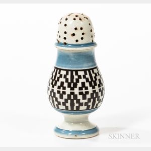 Checkered and Slip-decorated Pepper Pot