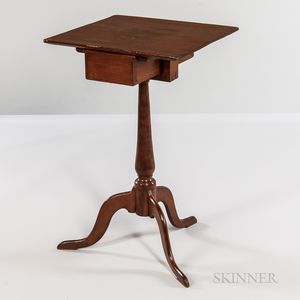 Shaker Cherry and Pine Sewing Stand with Drawer
