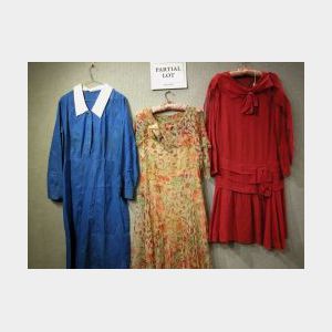 Lot of 1920s-1940s Dresses, Etc.