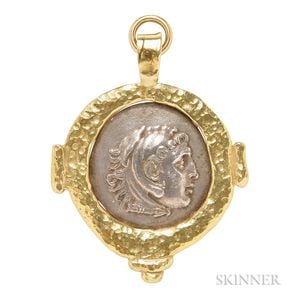 18kt Gold and Coin Pendant, Elizabeth Gage