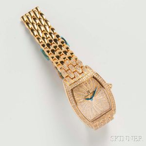 Frank Rosha Gold-plated and Diamond Man's Wristwatch