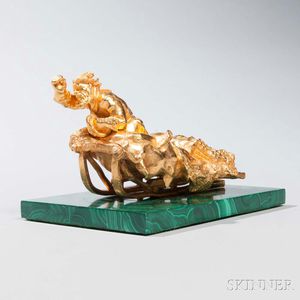 Russian Gilt-bronze Figure of a Man